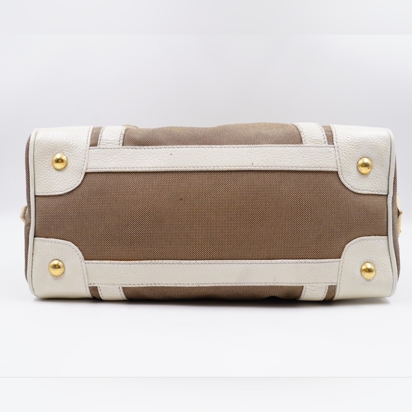 AZ05❤️ PRADA Jacquard Logo Tote Corda Talco - Picture 10 of 15